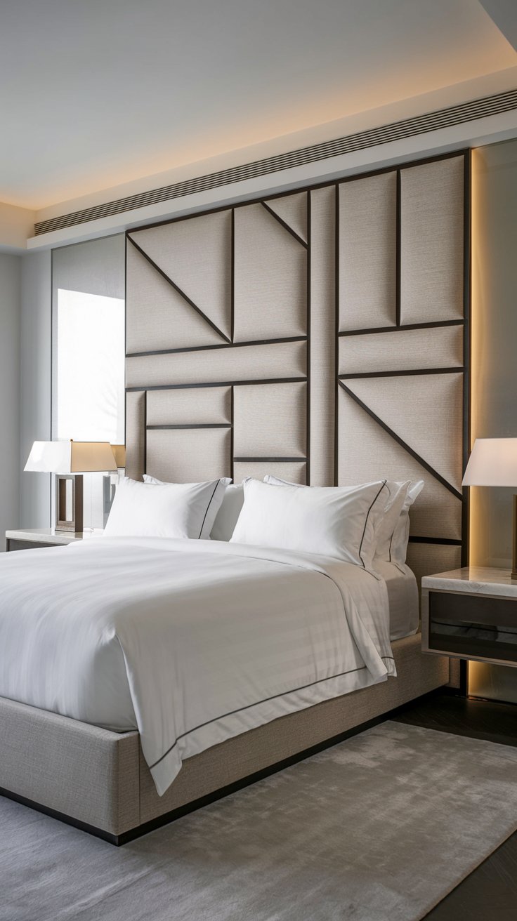 Bold modern headboard