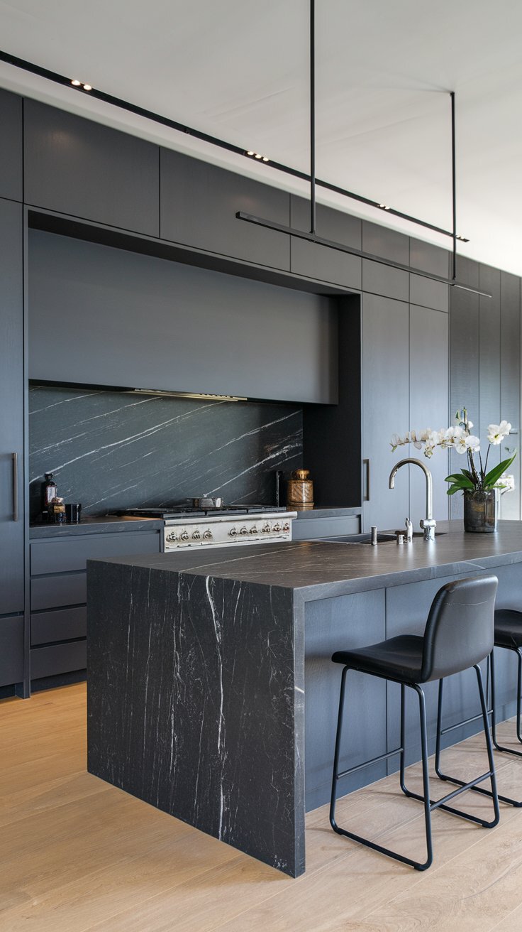 Graphite Gray Kitchen Cabinets