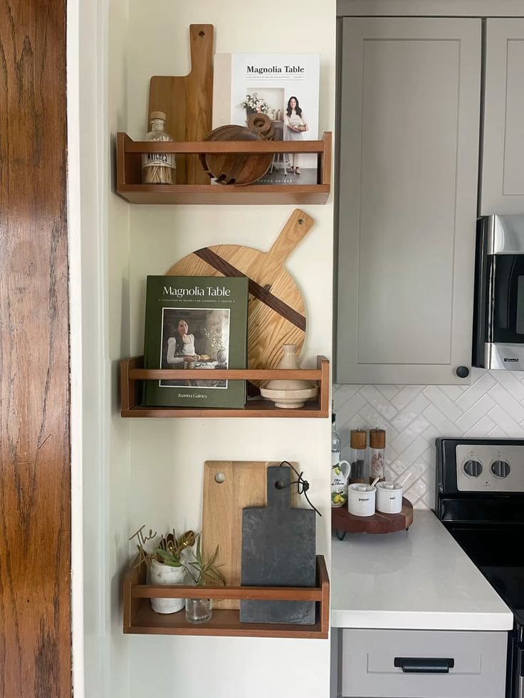 Cookbook Wall Shelf Display