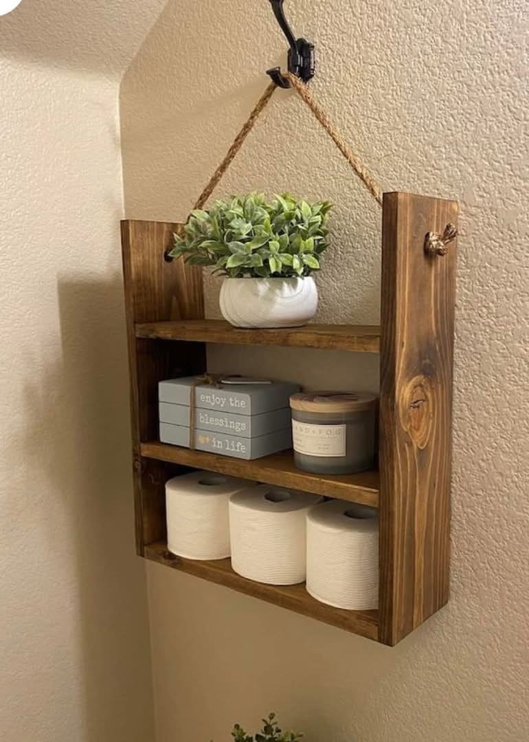 Rustic Rope Shelf Storage