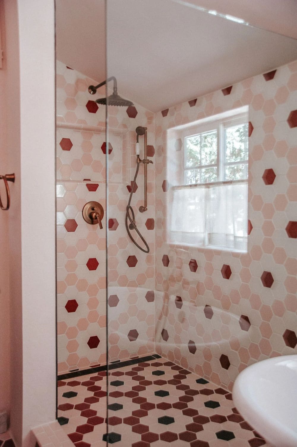 Hexagon Pattern Shower Tiles