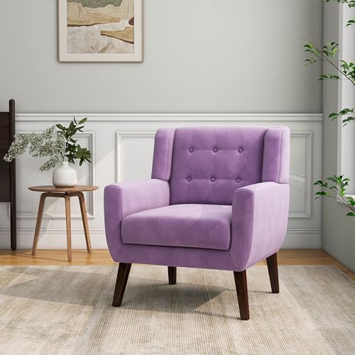 Mid-Century Modern Velvet Armchair