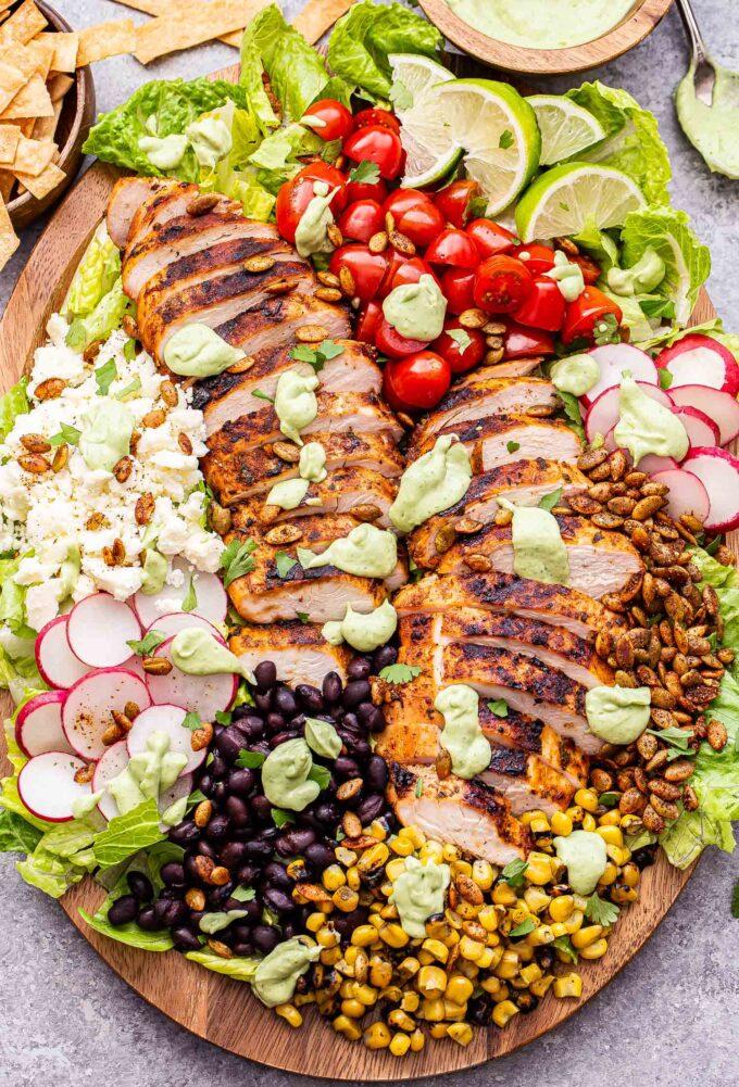Southwest Chicken Salad with Creamy Avocado Lime Dressing
