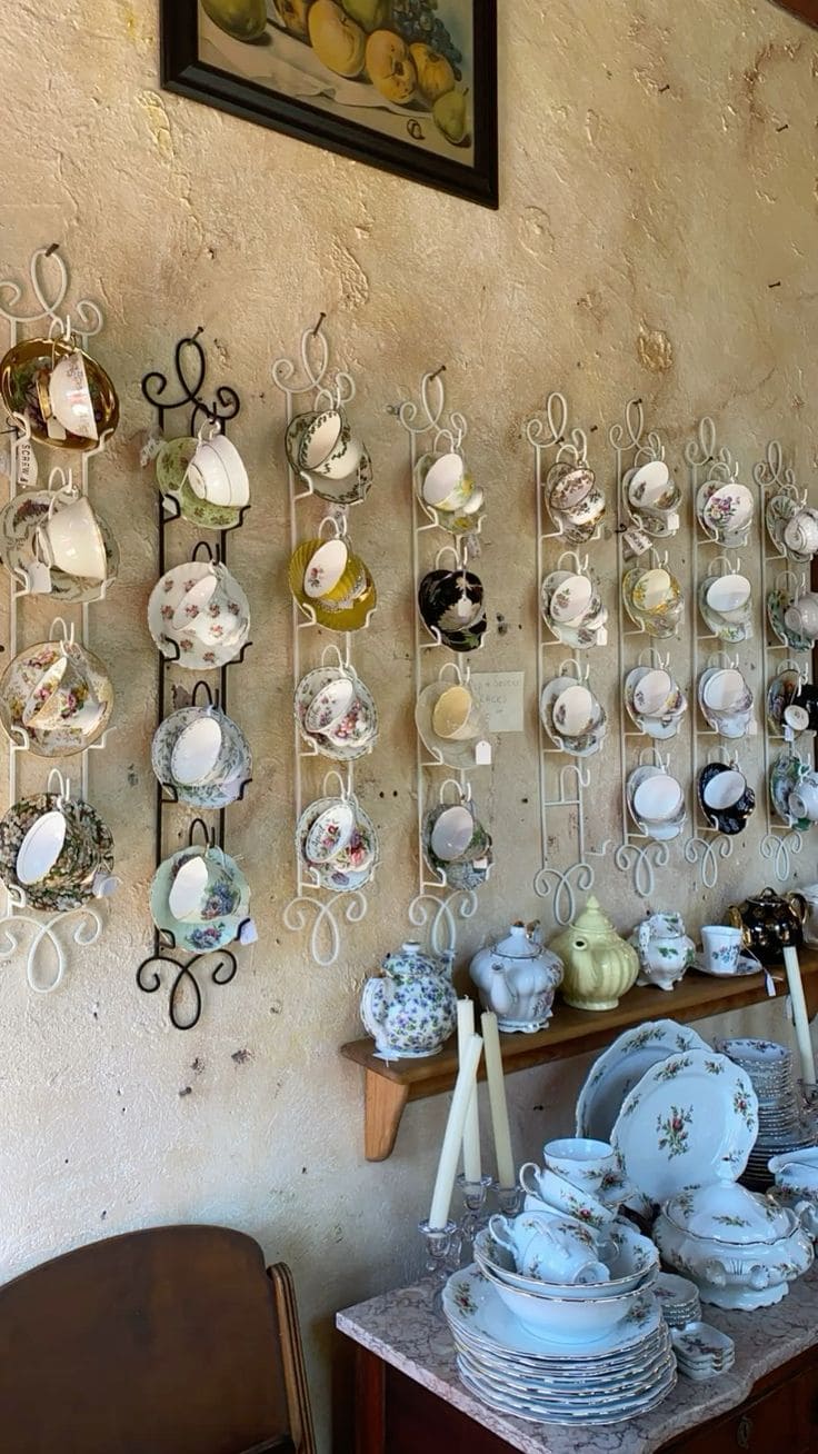 Artful Vintage China Wall Arrangement