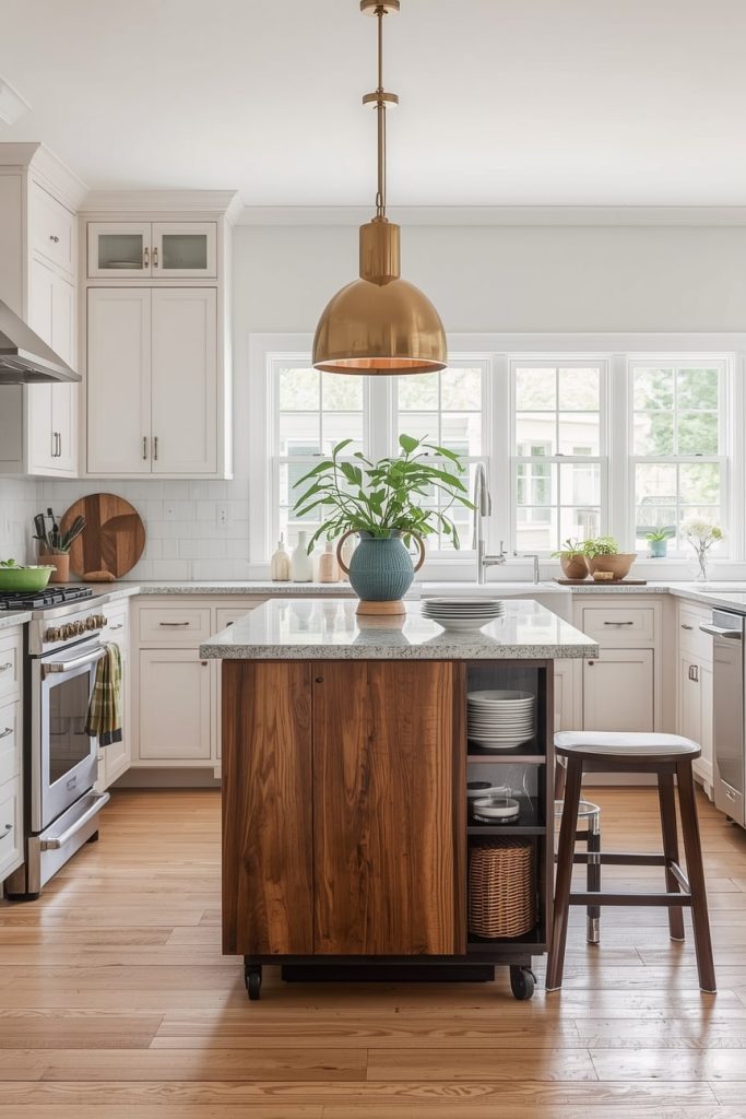 Add a Small Kitchen Island With a Breakfast Bar-min