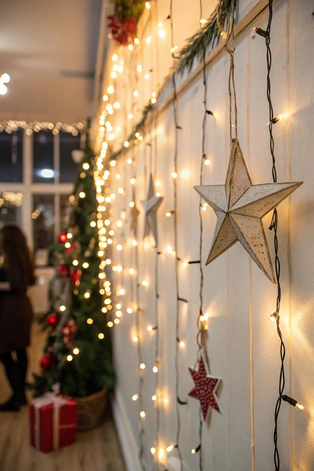 A dazzling starlit evening effect ushers the nocturnal firmament indoors.