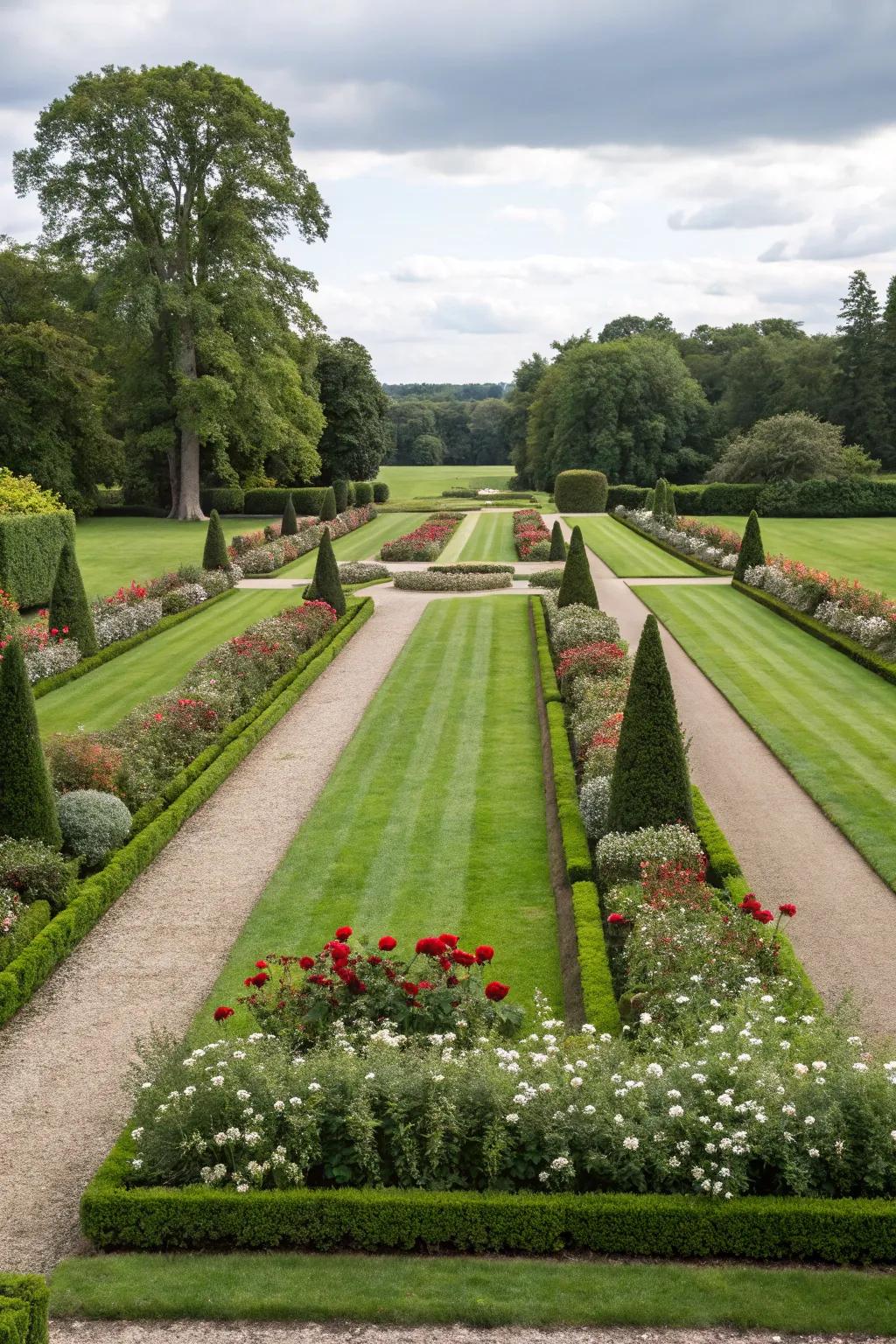 Formal components providing balance and elegance.