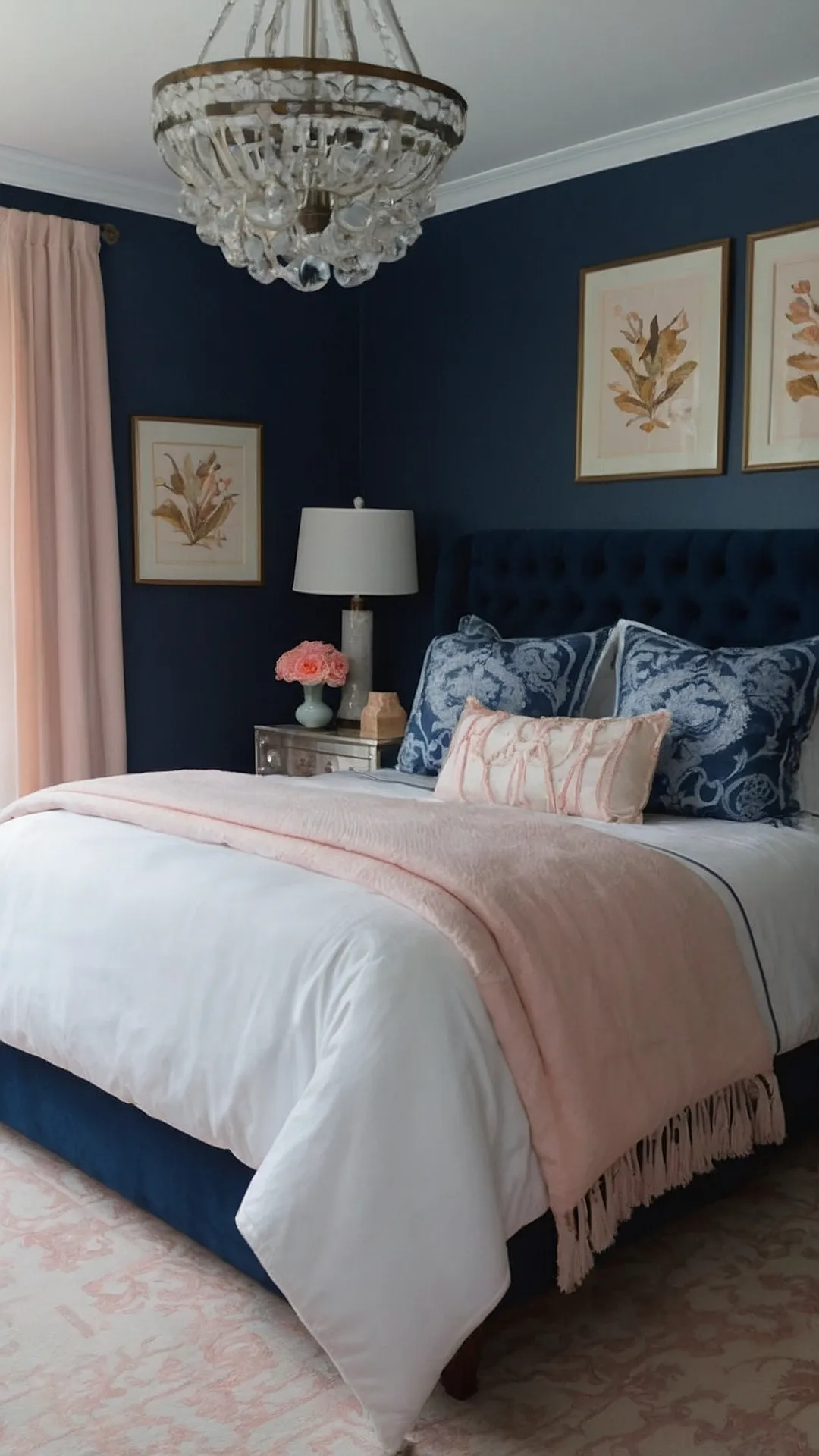 Chic Navy and Pink Fusion