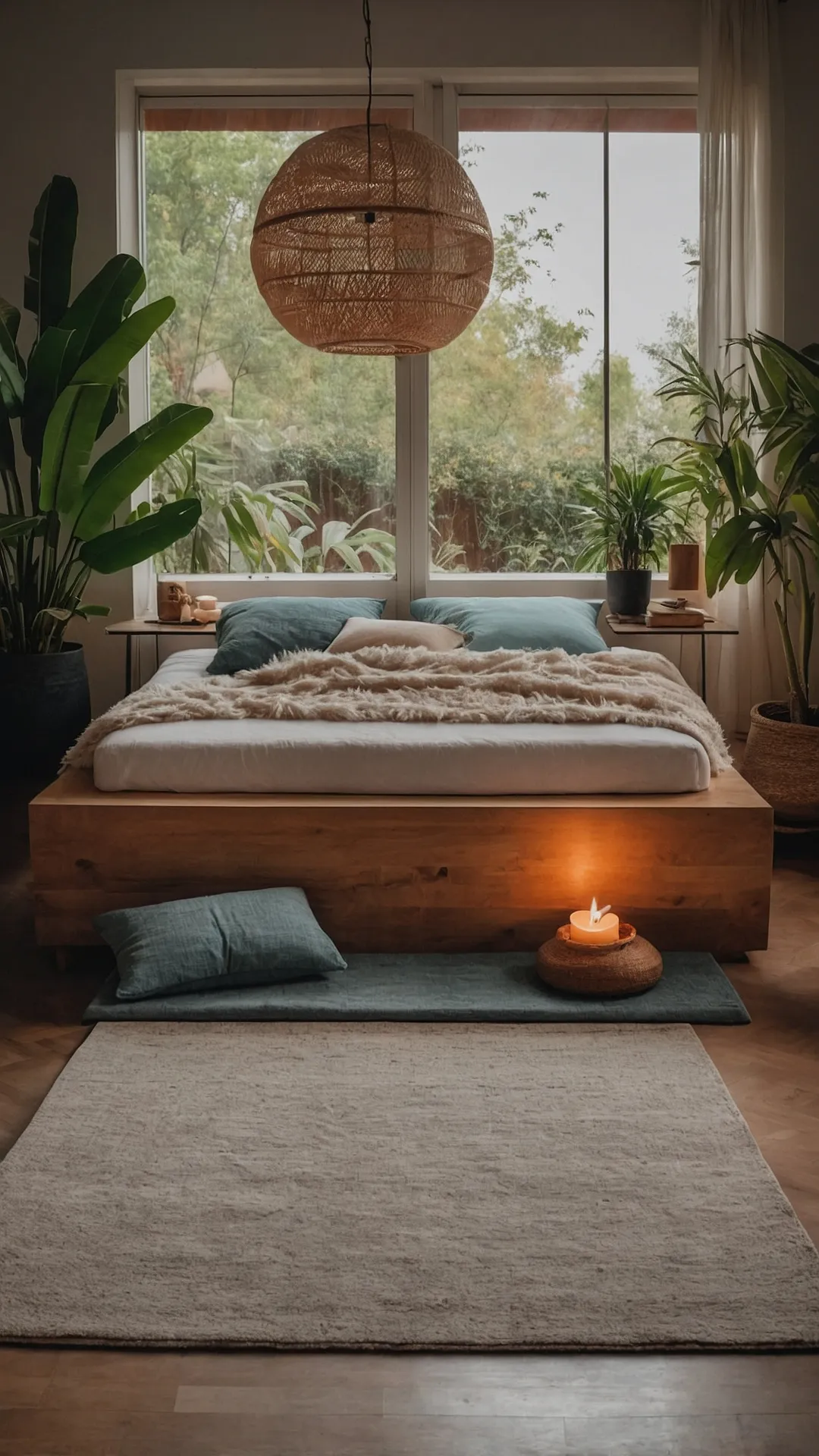 Jungle-Inspired Zen Room