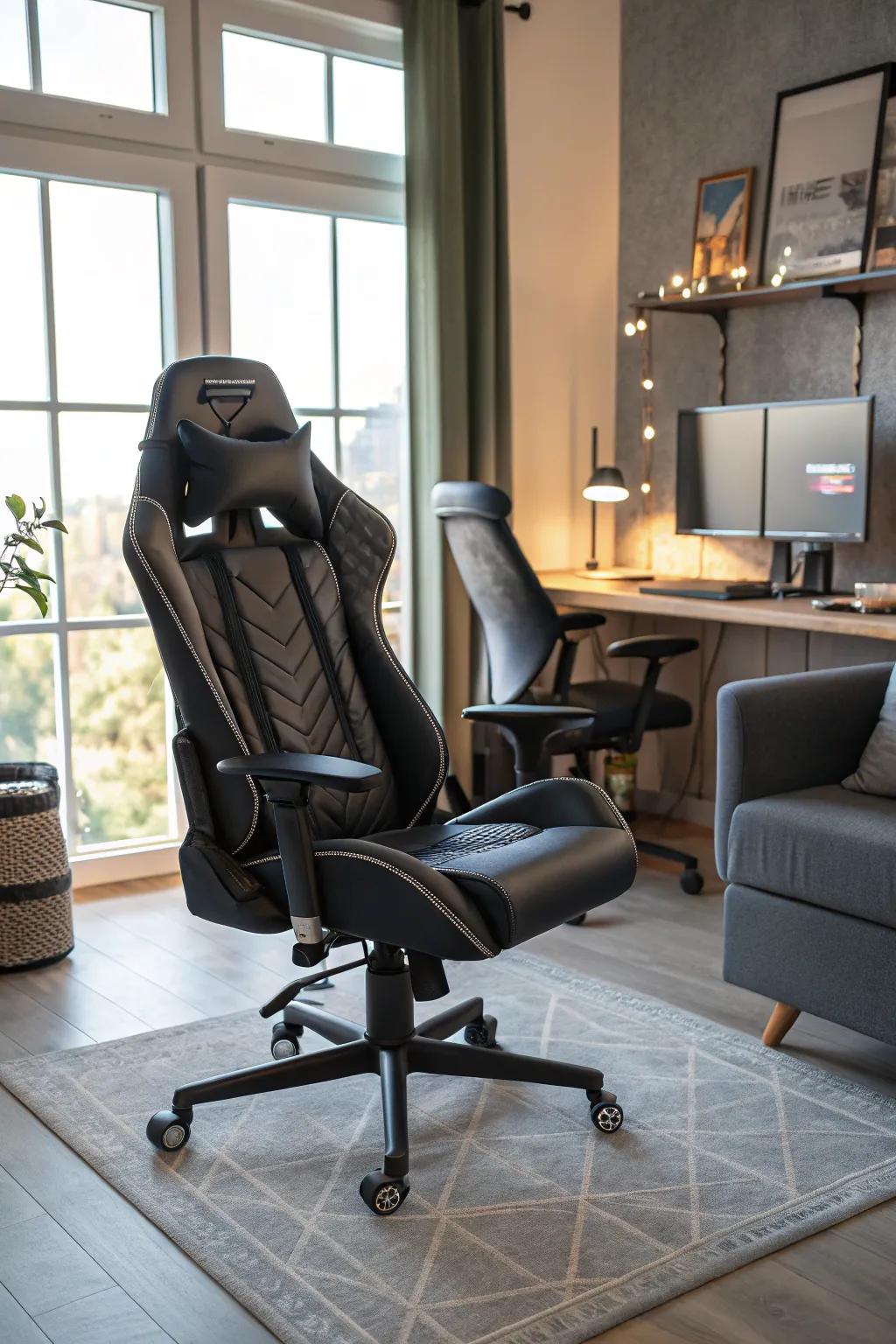 Ergonomic chairs boost comfort and efficiency.