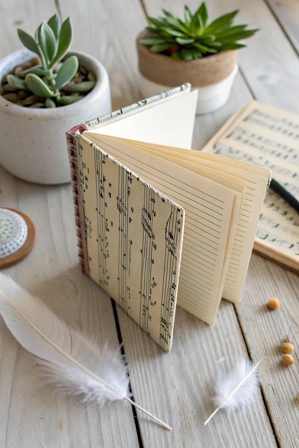 Create your own symphony with a musical score journal - where art meets melody.