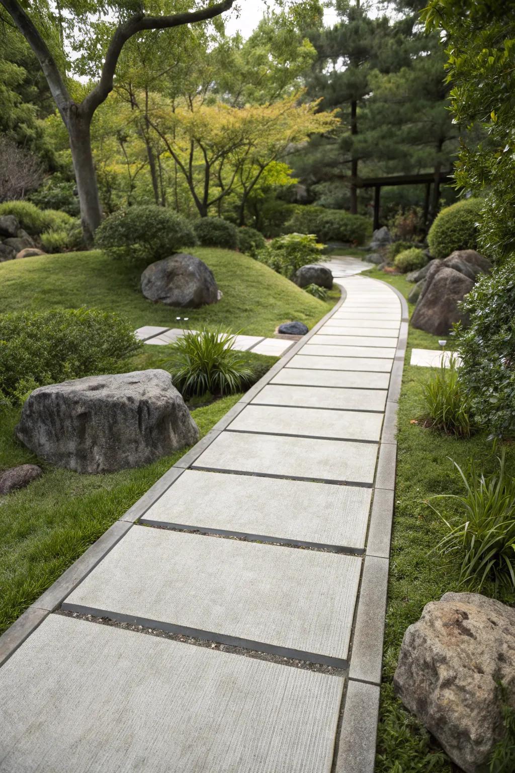 Stylish Modern Cement Walkway Designs to Boost Your Curb Appeal