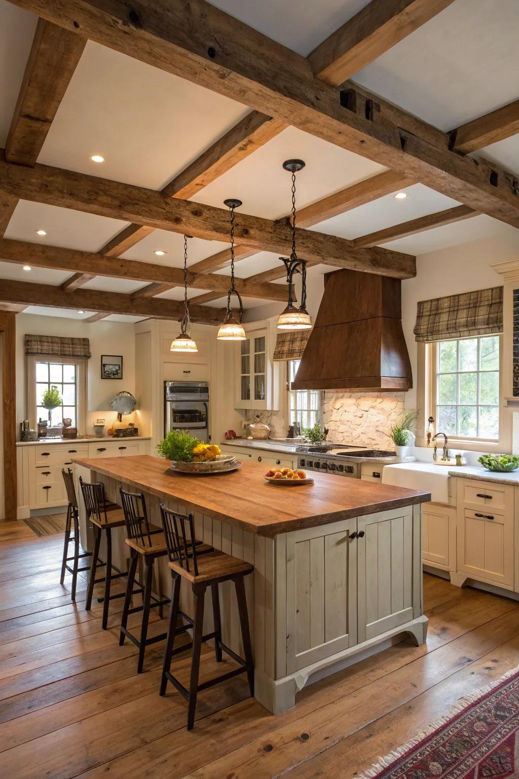 Cozy Up Your Kitchen with These Charming Rustic Island Designs