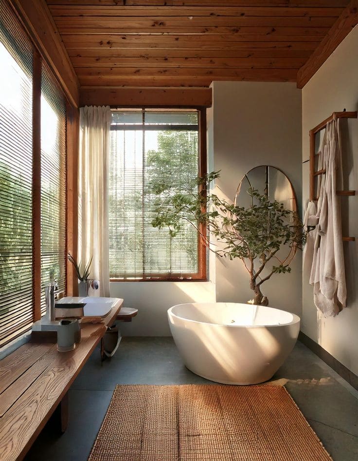 Earthy Nature-Inspired Bathroom Sanctuary