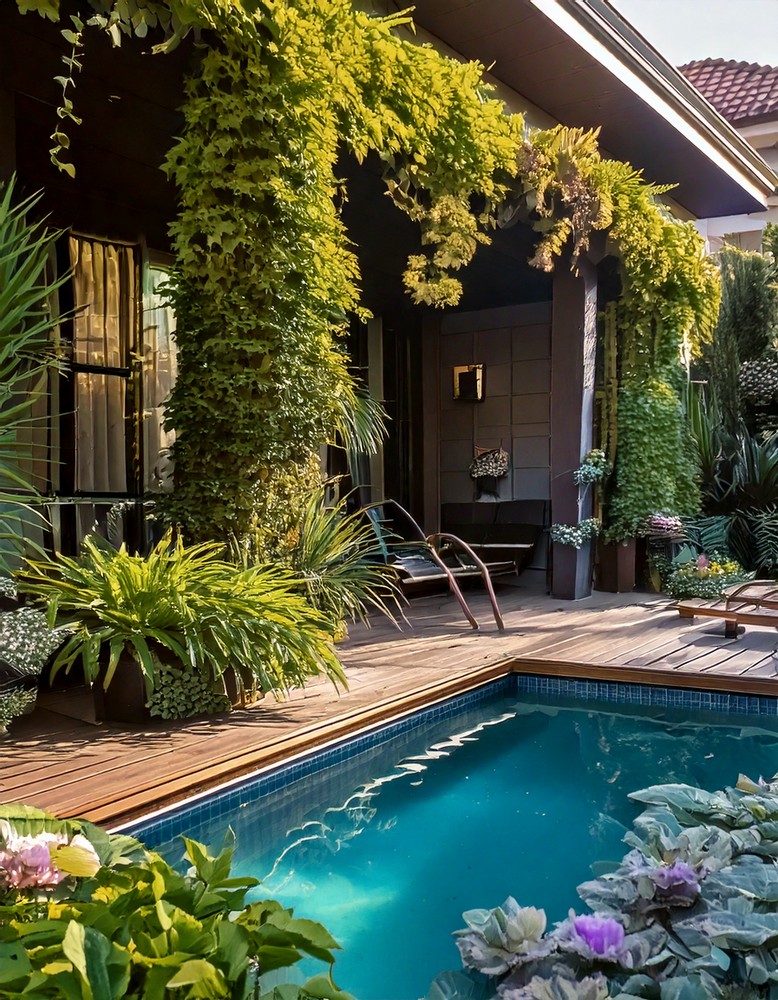 Transform Your Poolside Oasis with Stunning Deck Decor Plants