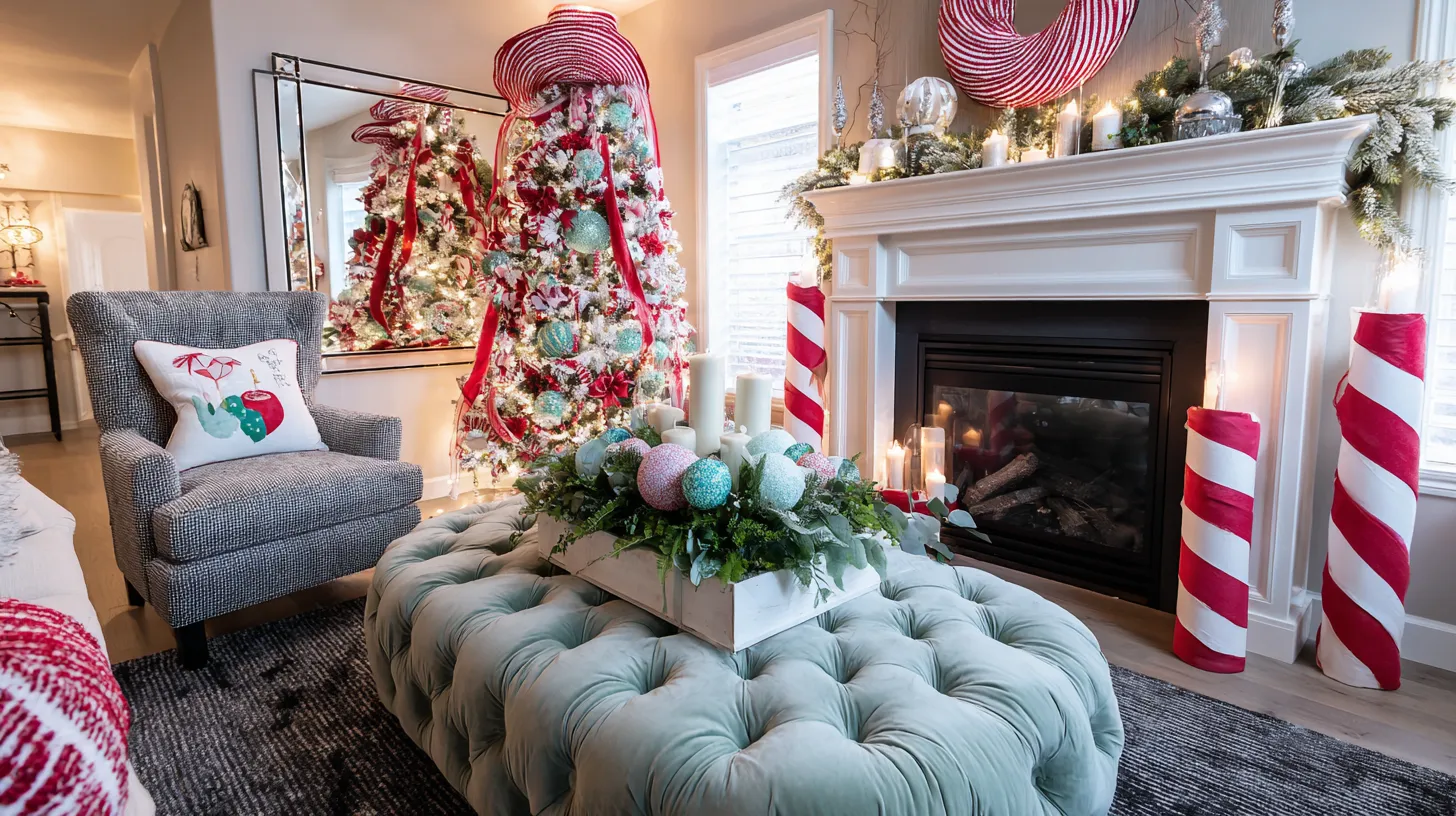 Enchanting Candy Cane and Peppermint Christmas Trees That Spark Holiday Magic
